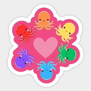 Octopus Love Sticker